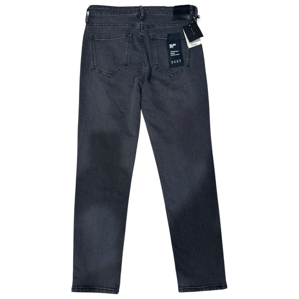 Massimo Dutti Slim Fit Comfort Denim Jeans | Charcoal Gray | Size 36 (US 26) - Picture 3 of 7